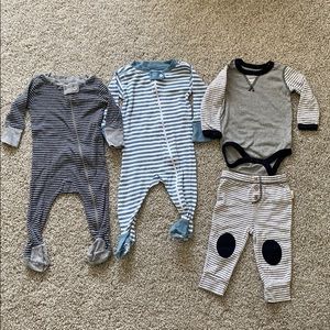 Burt’s Bees Baby Boy 0-3 Months 4 Piece Lot
